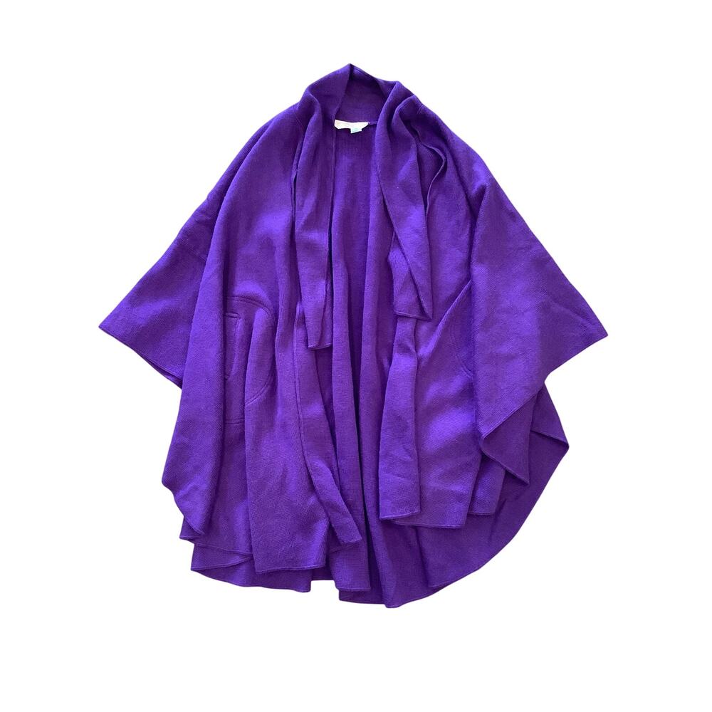 Lilly of California Women's OS Purple Hand Loomed Cape Poncho Vintage HR12-22